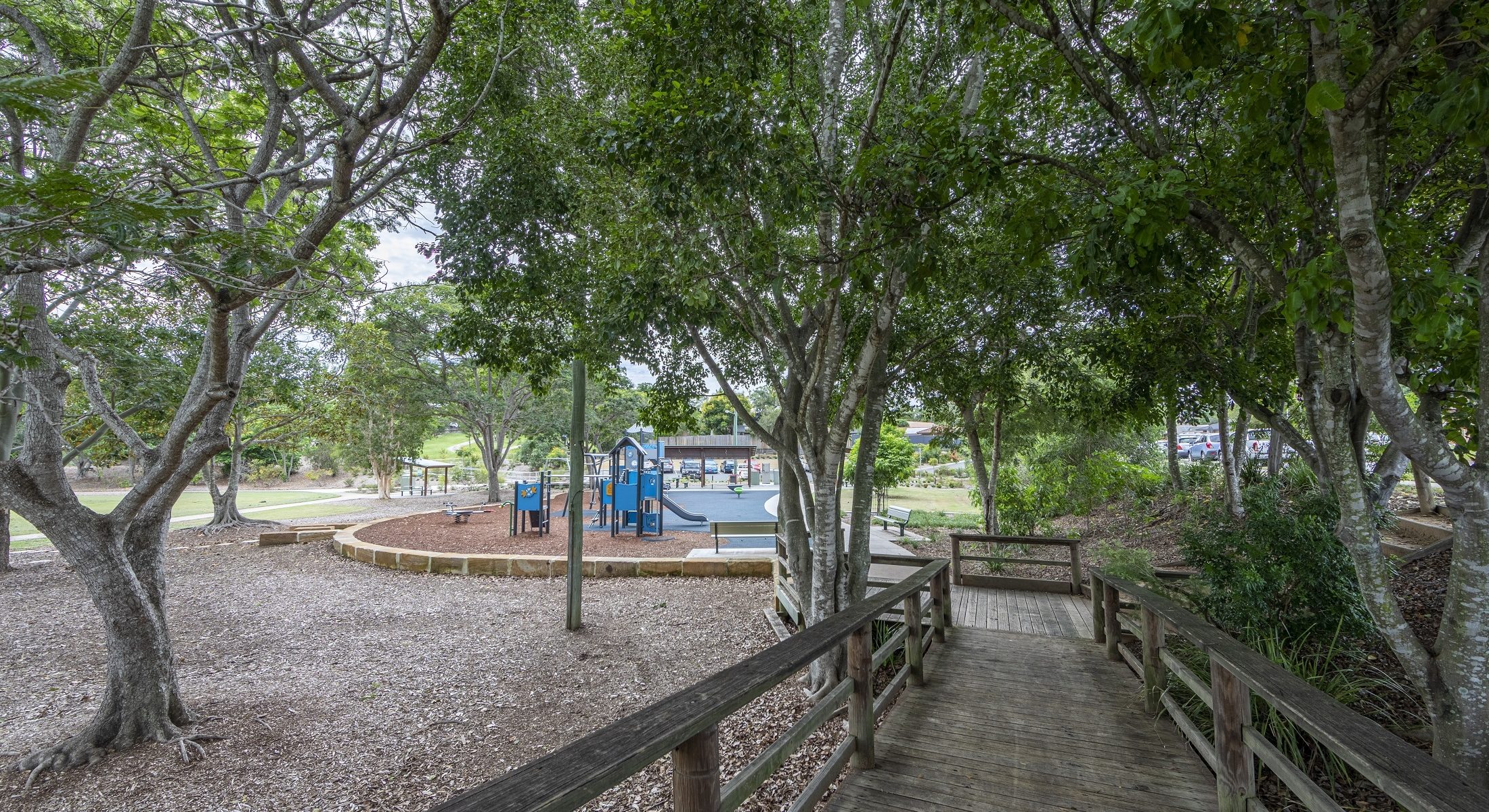 Lemke Park boardwalk Albany Creek Accessible Pathways Parks Brisbane Moreton Bay Region