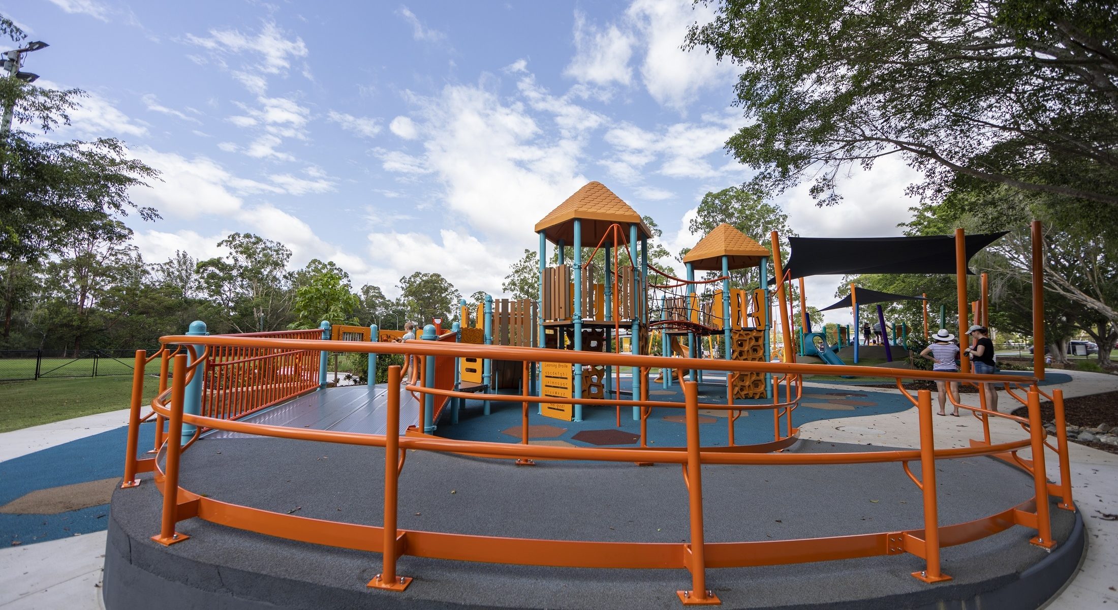 Ramp access to all abilities playground at Lesley Patrick Park